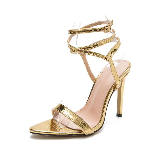 Elegant strappy high heels
