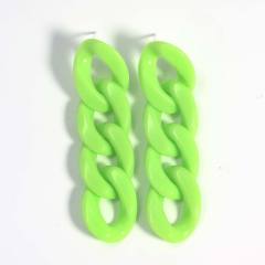 INS candy color acrylic chain dangle earrings