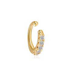 Rhinestone diamond C ear cuff