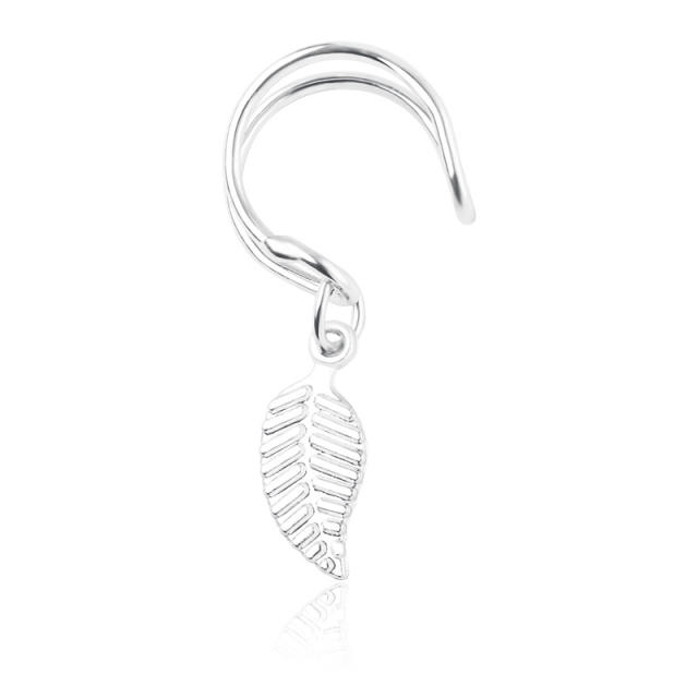 Tiny leaf U shape ear cuff