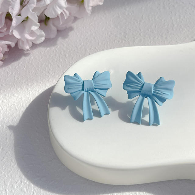 Light blue color sereis summer korean fashion ear studs