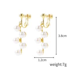 Baroque pearl clip on earrings