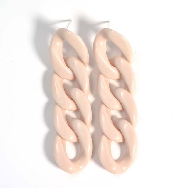 INS candy color acrylic chain dangle earrings