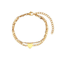 INS dainty layer stainless steel bracelet
