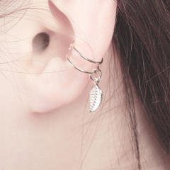 Tiny leaf U shape ear cuff