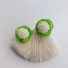 Summer handmade mesh seed beaded ear studs