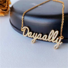 Occident fashion full of diamond custom necklace name necklace