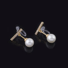 Pearl clip on earrings