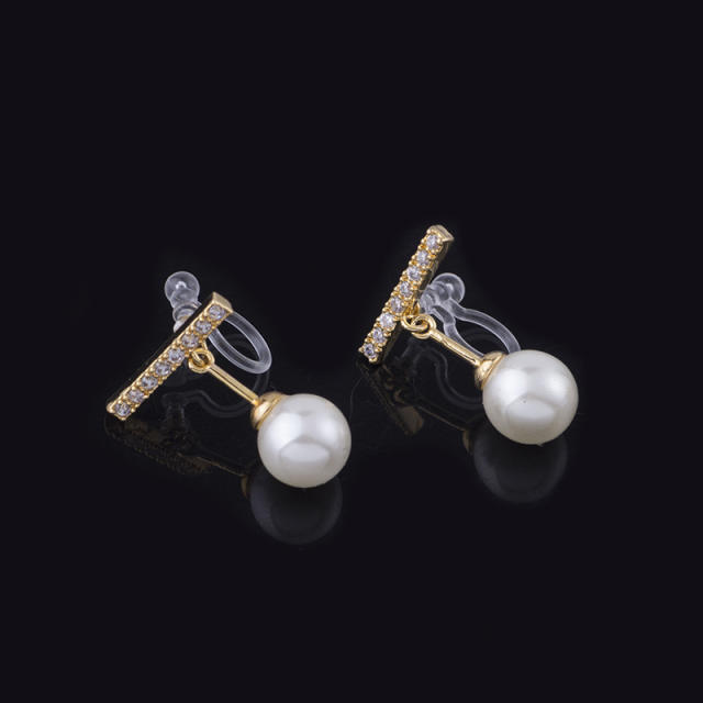 Pearl clip on earrings