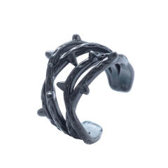 Double C leaf ear cuff