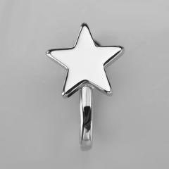 Tiny star triangle crown diamond ear cuff