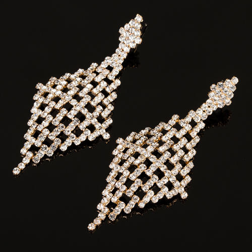 Occident fashion pave setting rhinestone earrings