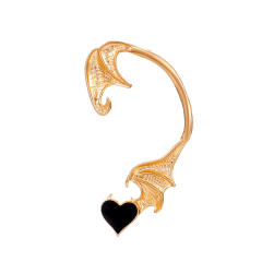 Retro dragon pattern alloy wrap earrings