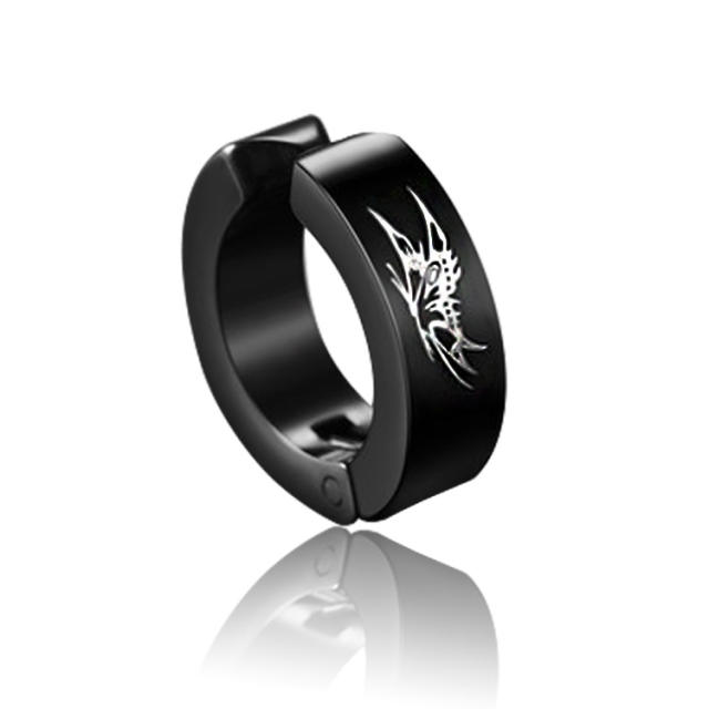 Black titanium steel ear clip