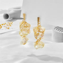 Acrylic petal summer dangle earrings