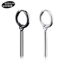 Long style tassel chain titanium steel earrings