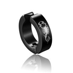 Black titanium steel ear clip