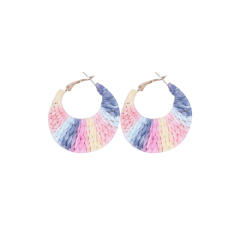 Handmade national trend hoop earrings