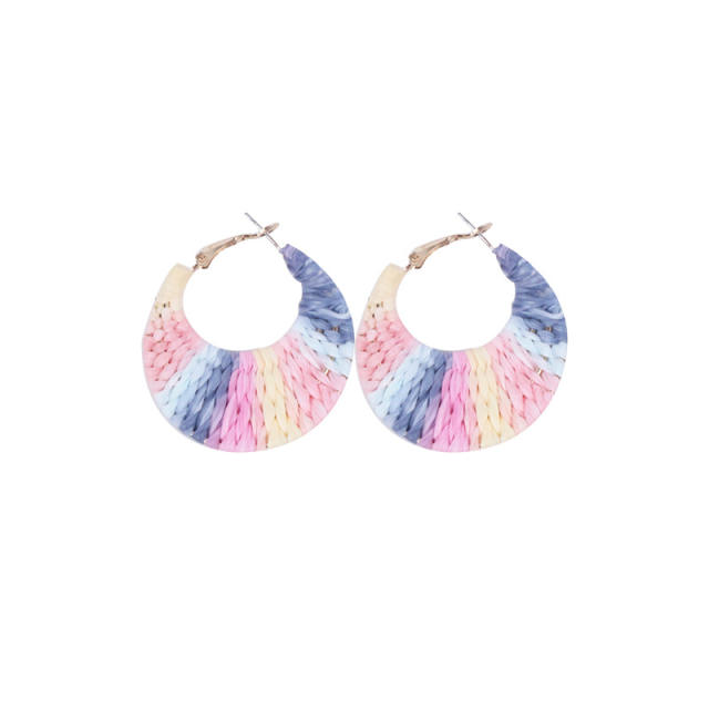 Handmade national trend hoop earrings