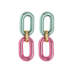 INS popular geometric chain earrings