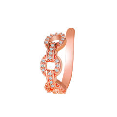 Diamond lock hollow ear cuff