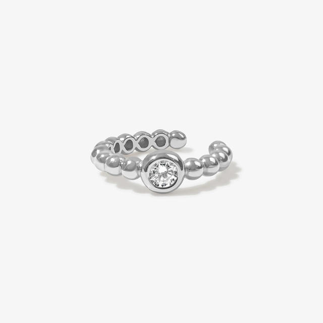 Fashion alloy beads Cz ear cuff