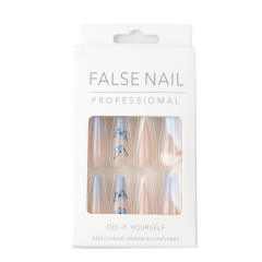 INS hot sale blue butterfly false nails