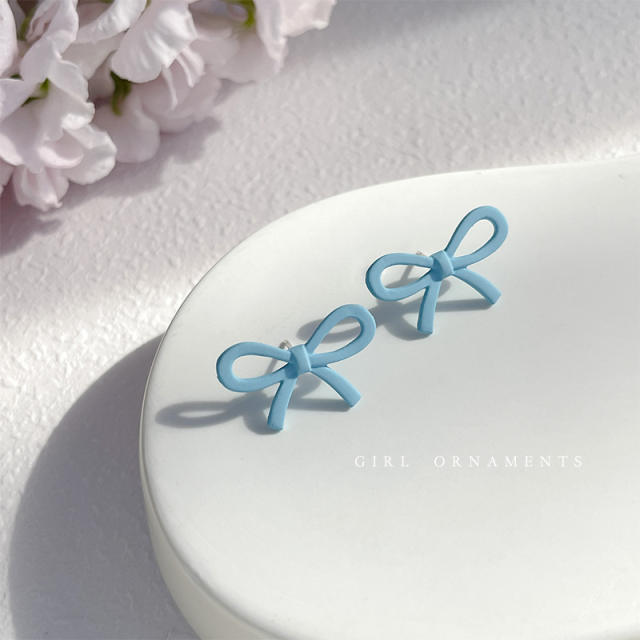 Light blue color sereis summer korean fashion ear studs