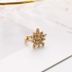 Diamond snowflake ear cuff
