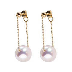 Chic pearl chain clip on earrings dangle earrings