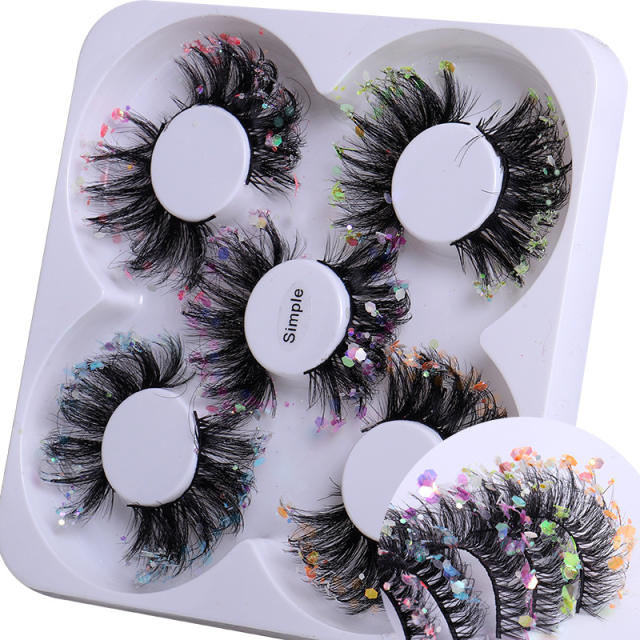 5pair party queen color false eyelashes