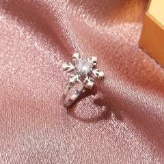 Diamond snowflake ear cuff