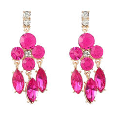 Occident fashion glass crystal statement dangle earrings