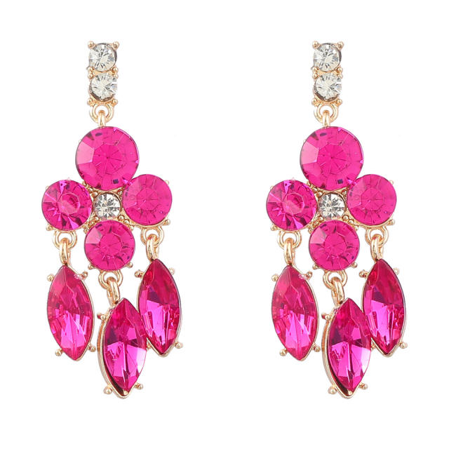 Occident fashion glass crystal statement dangle earrings