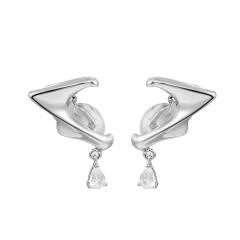 Diamond tassel ear cuff