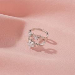 Diamond star hollow ear cuff