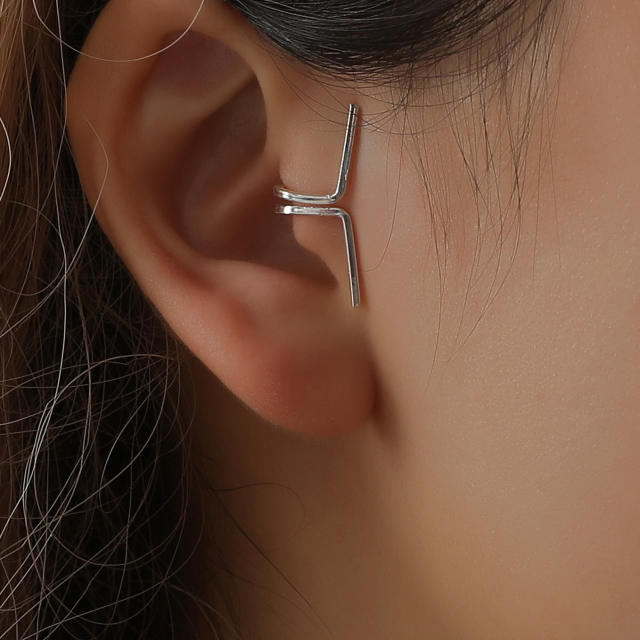 Double C unique ear cuff