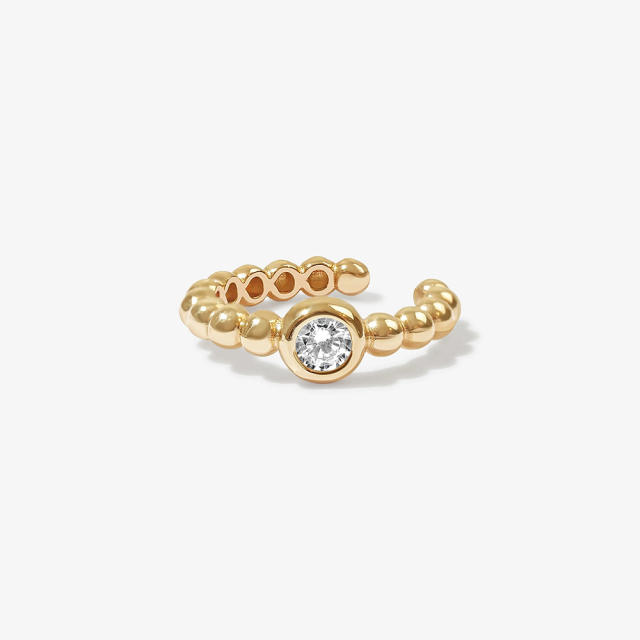 Fashion alloy beads Cz ear cuff