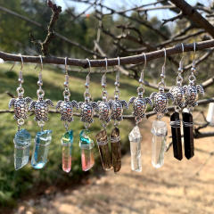 Boho cute turtle crystal dangle earrings