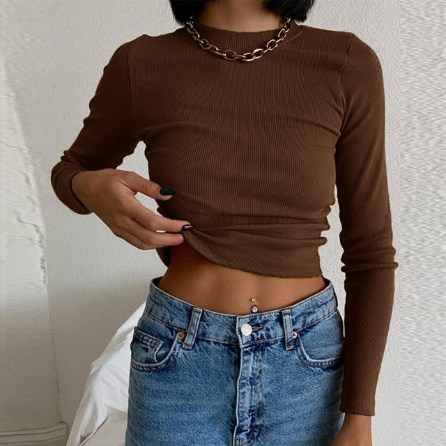 Long sleeve knitted t shirts