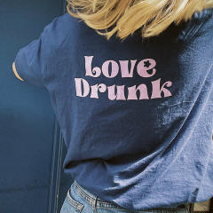INS navy blue cotton t shirt