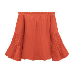 Bell sleeve sexy off shoulder tops