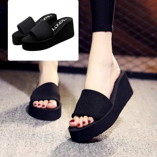 Wedge slippers platform slippers