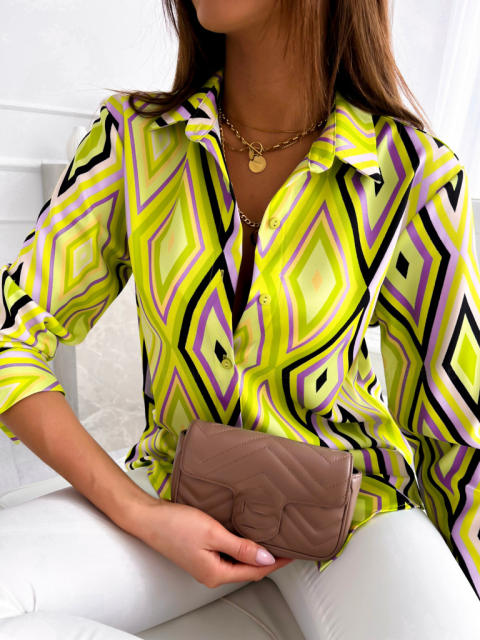 Patterned summer woman blouse