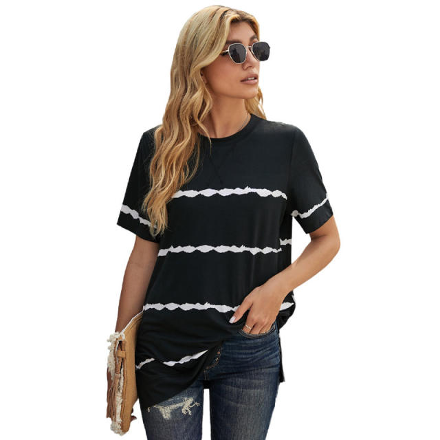 Casual stripe patterned t shirt