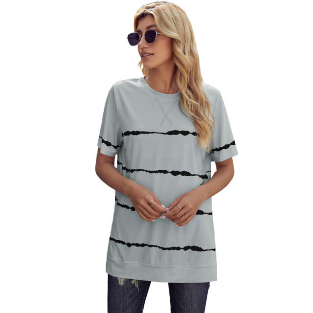 Casual stripe patterned t shirt