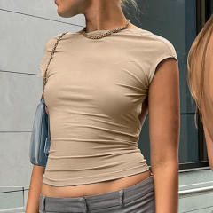 Sexy backless cropped tops