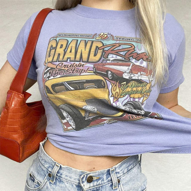 Light purple vintage graphic t shirt