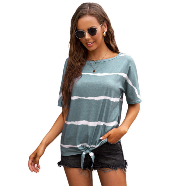 Casual stripe patterned t shirt