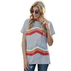 Casual stripe patterned t shirt